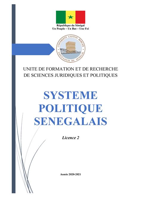 KSCUT System Senegal|Cours de système politique sénégalais .